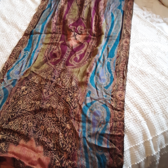 Multi Colored Paisley Pashmina - Picture 2 of 4
